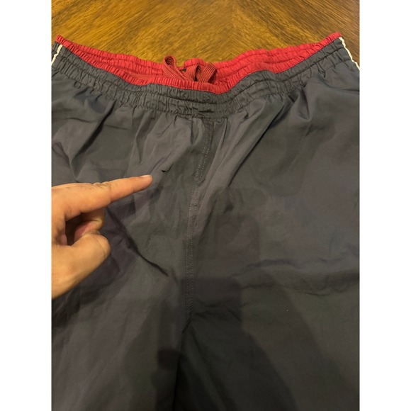 Starter Athletic Track Pants Mens Large Navy Red White Stripe Zip Bottom |O1 - Picture 4 of 6